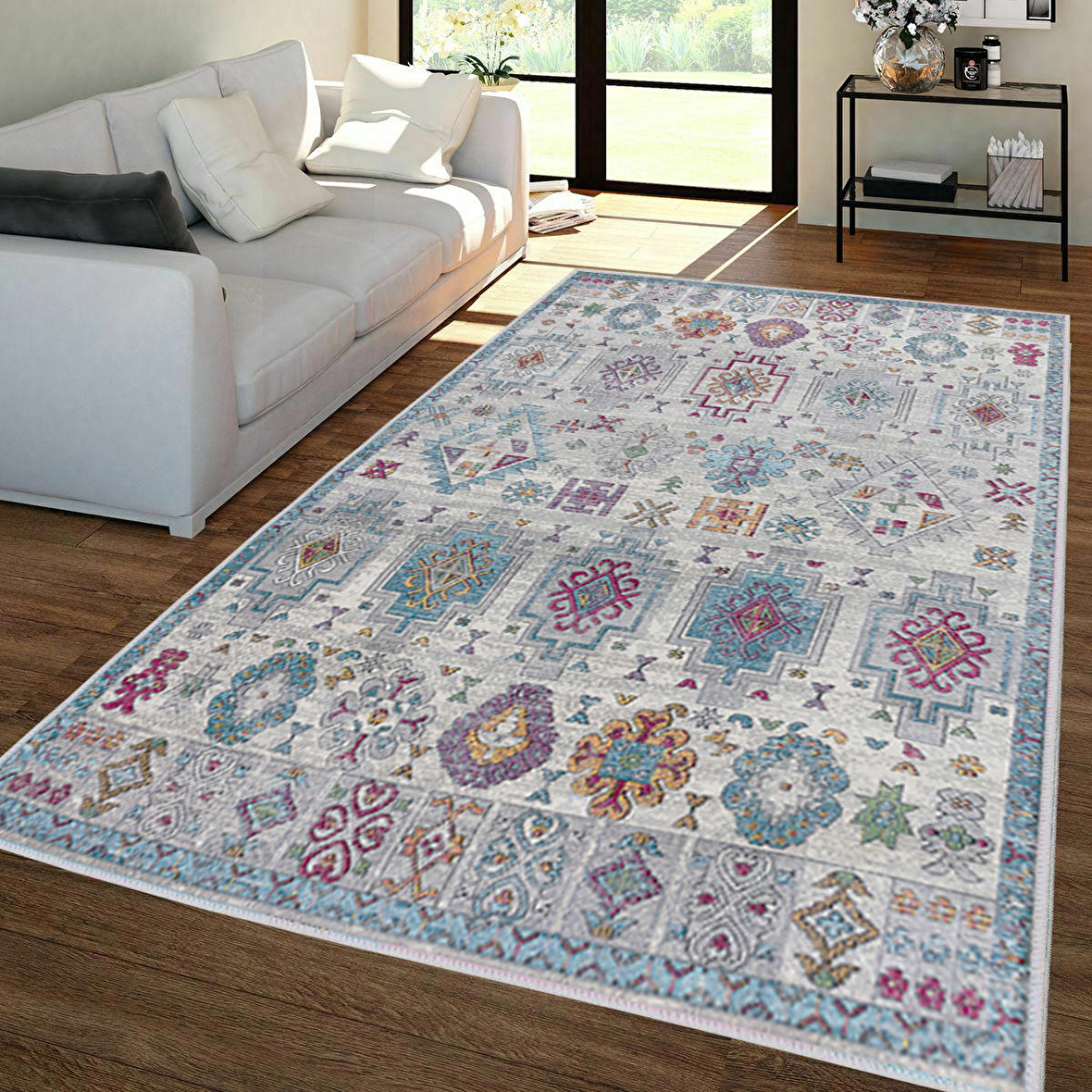 Dijital Baskı Yıkanabilir Kaymaz Taban Salon Halısı Ve Yolluk RVG1395-HT756