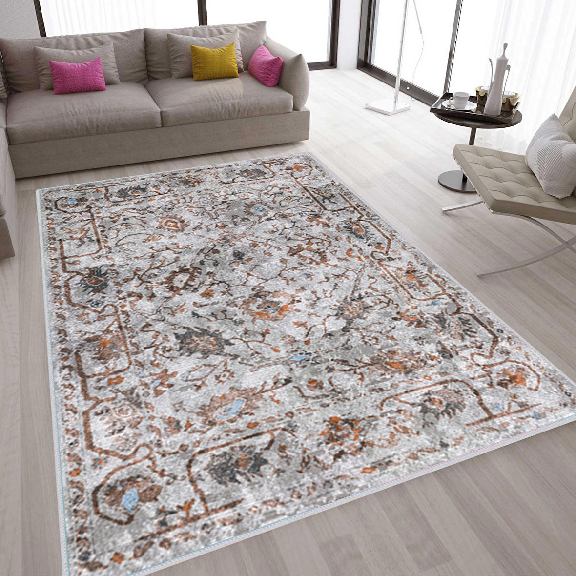 Dijital Baskı Yıkanabilir Kaymaz Taban Salon Halısı Ve Yolluk RVG1577-HT706