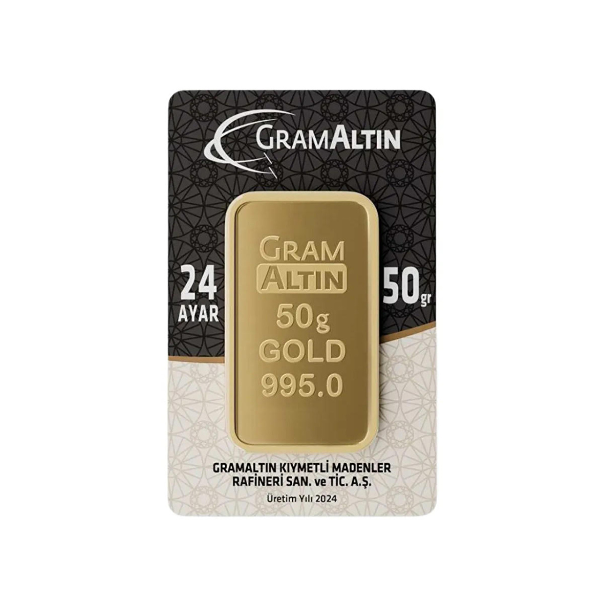 AgaKulche İAR 50 Gram Altın (995) 24 Ayar Külçe Altın