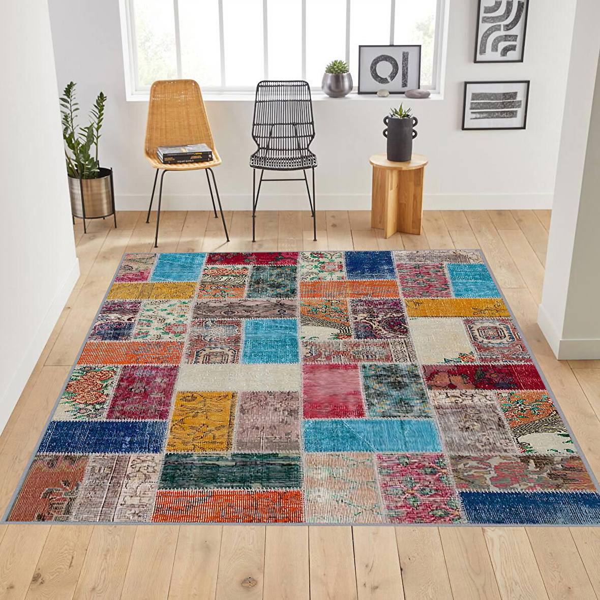 Dijital Baskı Yıkanabilir Kaymaz Taban Salon Halısı Ve Yolluk RVG1785