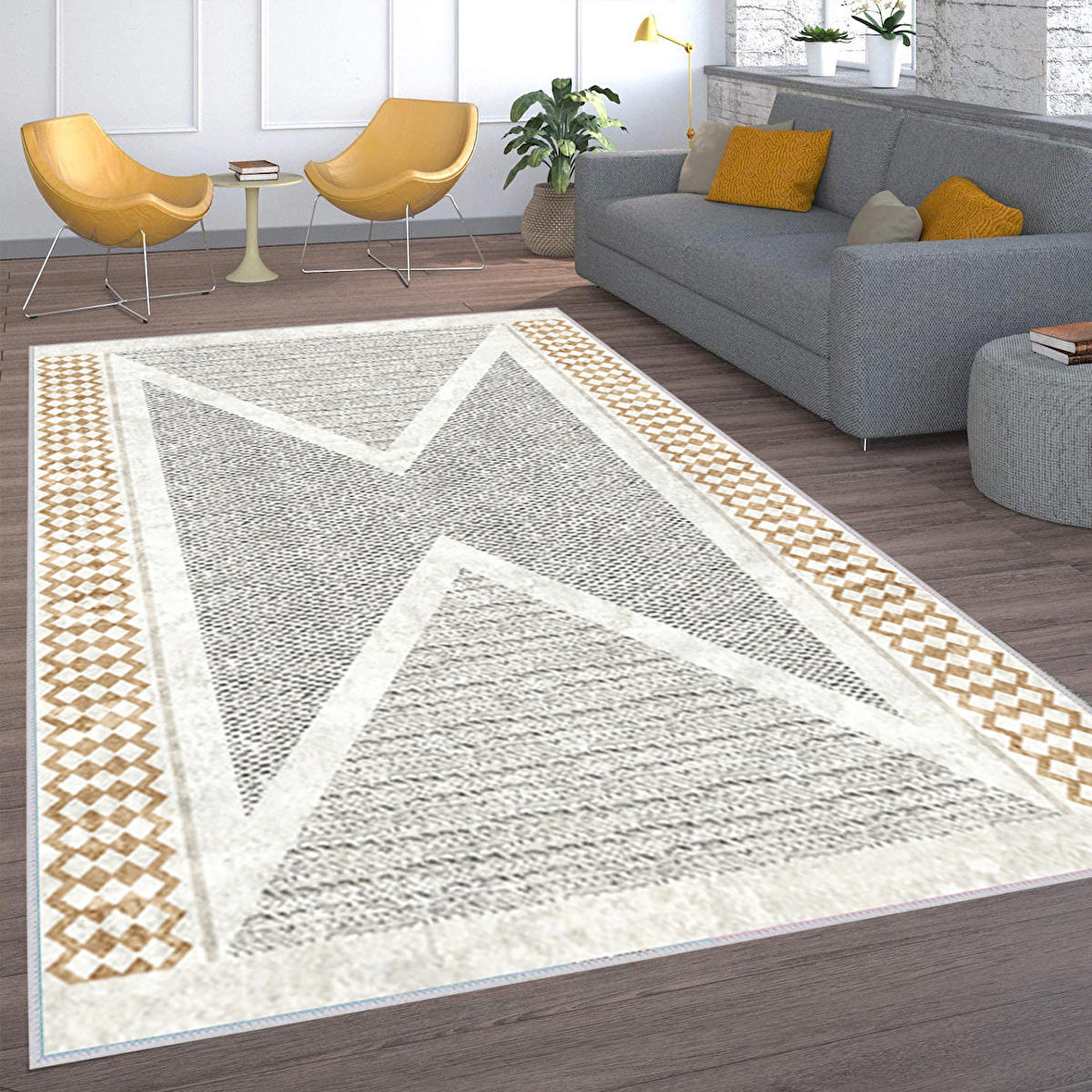 Dijital Baskı Yıkanabilir Kaymaz Taban Salon Halısı Ve Yolluk RVG1569-HT170