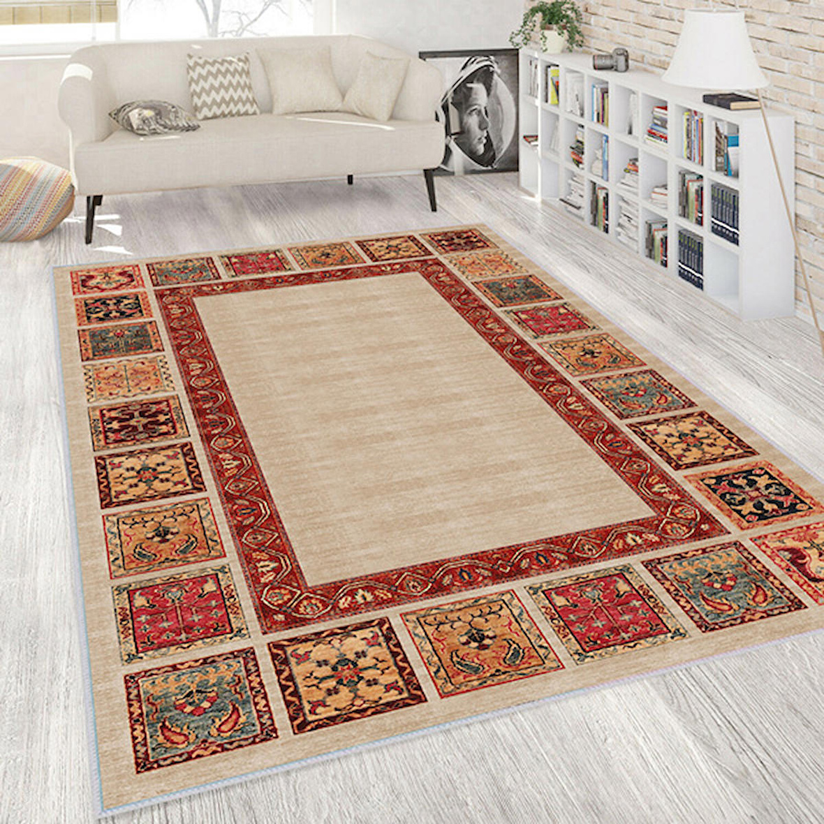 Dijital Baskı Yıkanabilir Kaymaz Taban Salon Halısı Ve Yolluk RVG0191-SD1184
