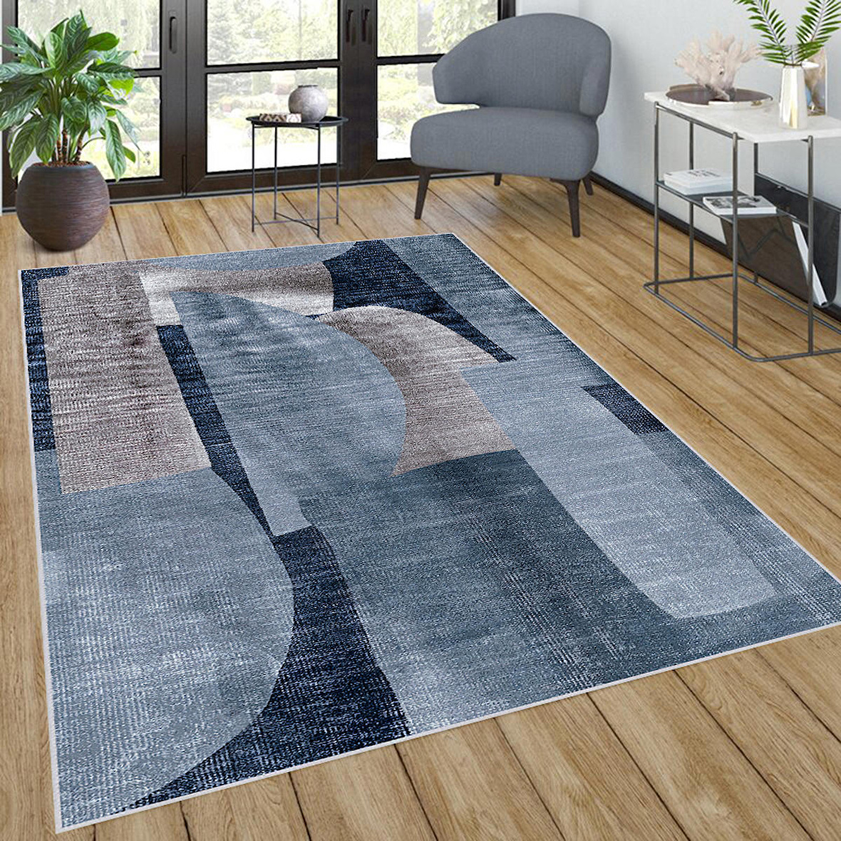 Dijital Baskı Yıkanabilir Kaymaz Taban Salon Halısı Ve Yolluk RVG0592