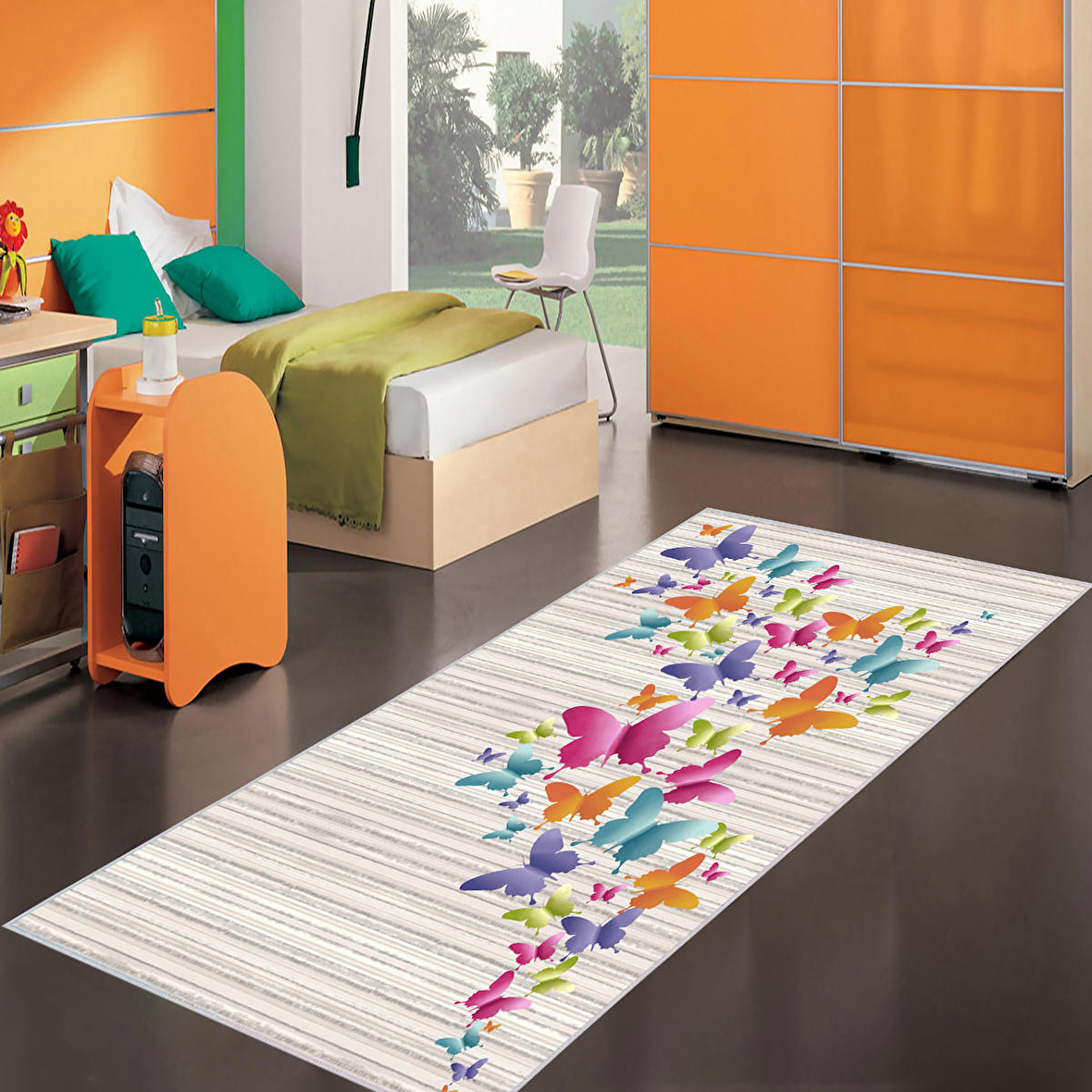 Dijital Baskı Yıkanabilir Kaymaz Taban Çocuk Halısı Ve Yolluk RVG4017