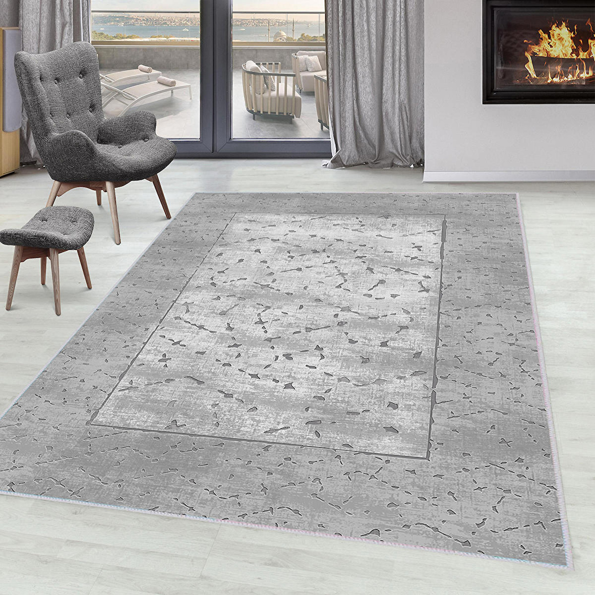 Dijital Baskı Yıkanabilir Kaymaz Taban Salon Halısı Ve Yolluk RVG1602