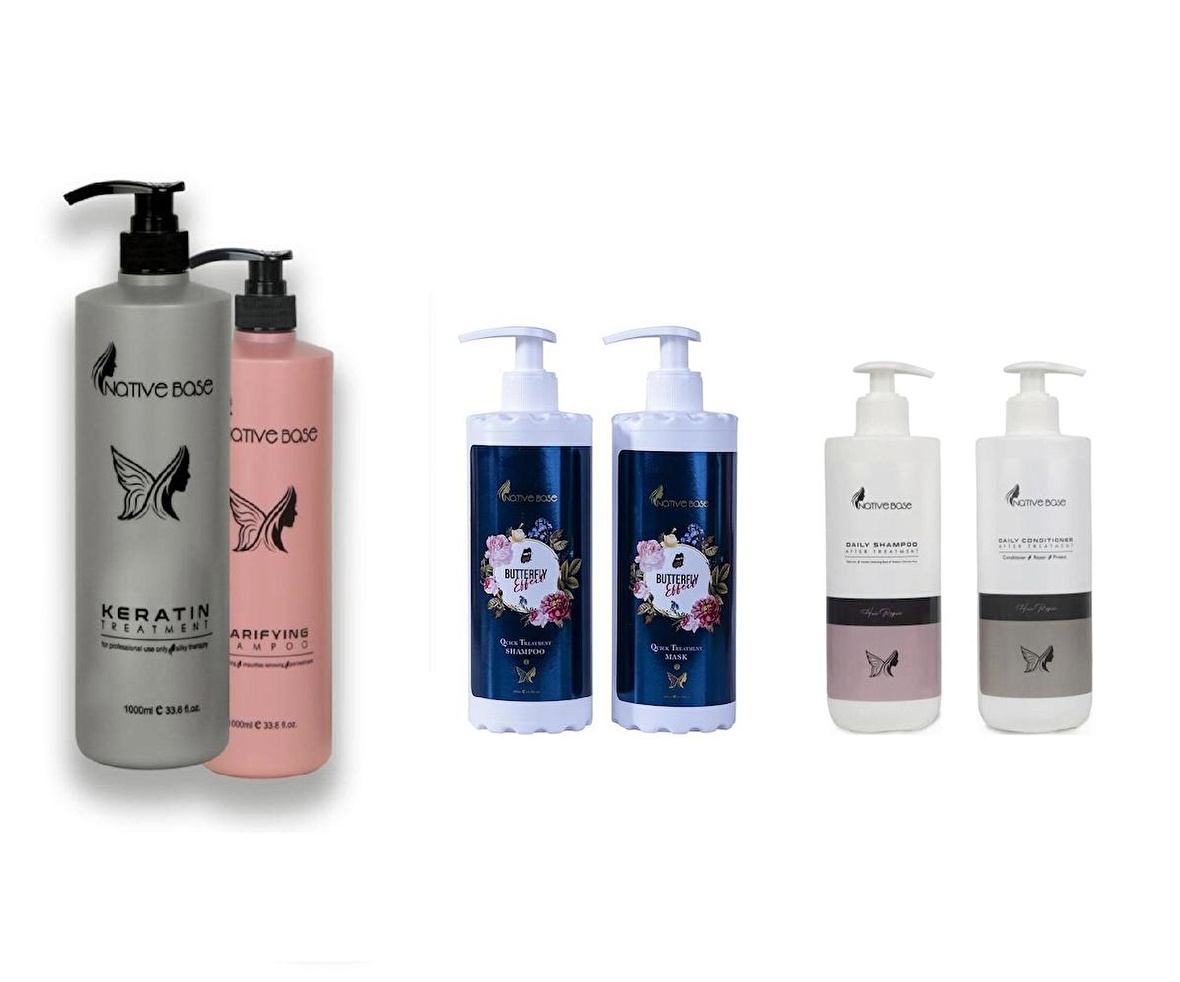 Native Base Daily Keratin Treatment 1000 Ml+1000 Ml+ Quick Treatment