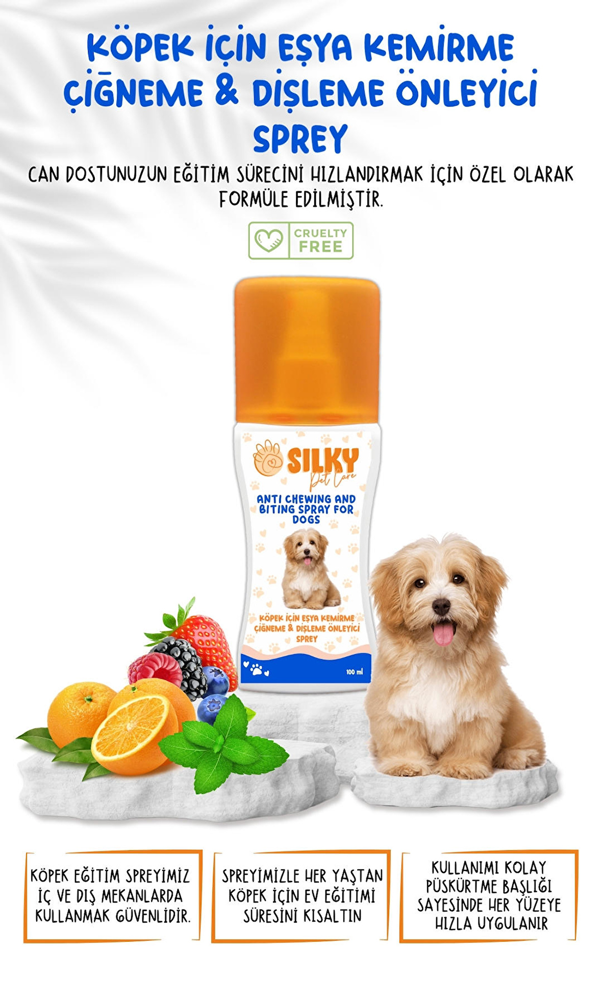 SILKY – Köpek Kemirme / Dişleme Önleyici Spreyi (100ml)