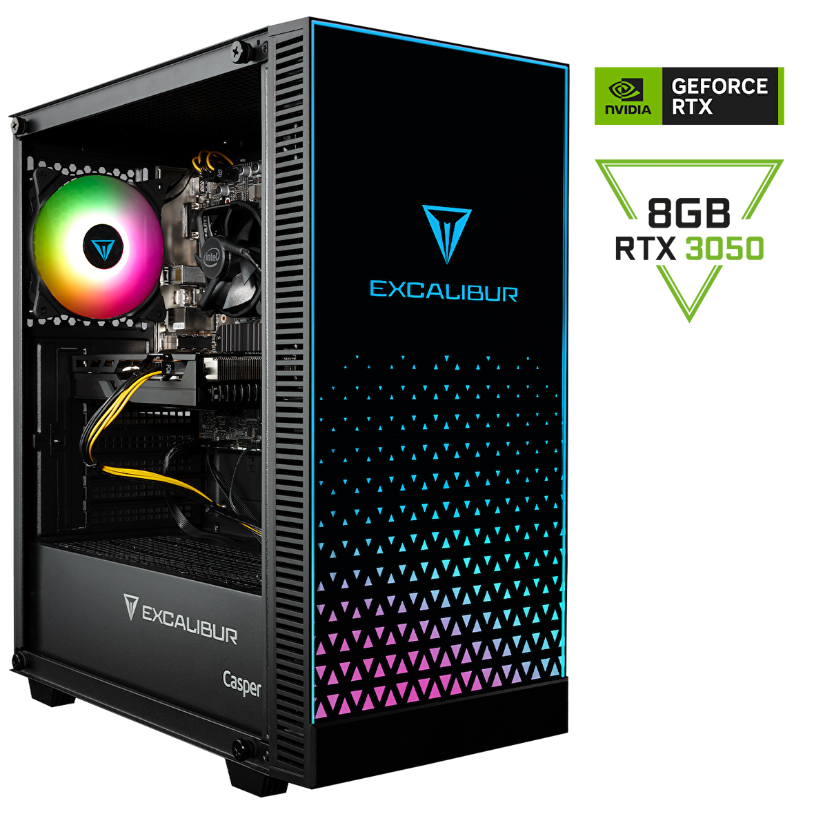 Casper Excalibur E65H.121F-BV50X-0FC Intel Core i3-12100F 16GB RAM 500GB NVME SSD RTX3050 Freedos