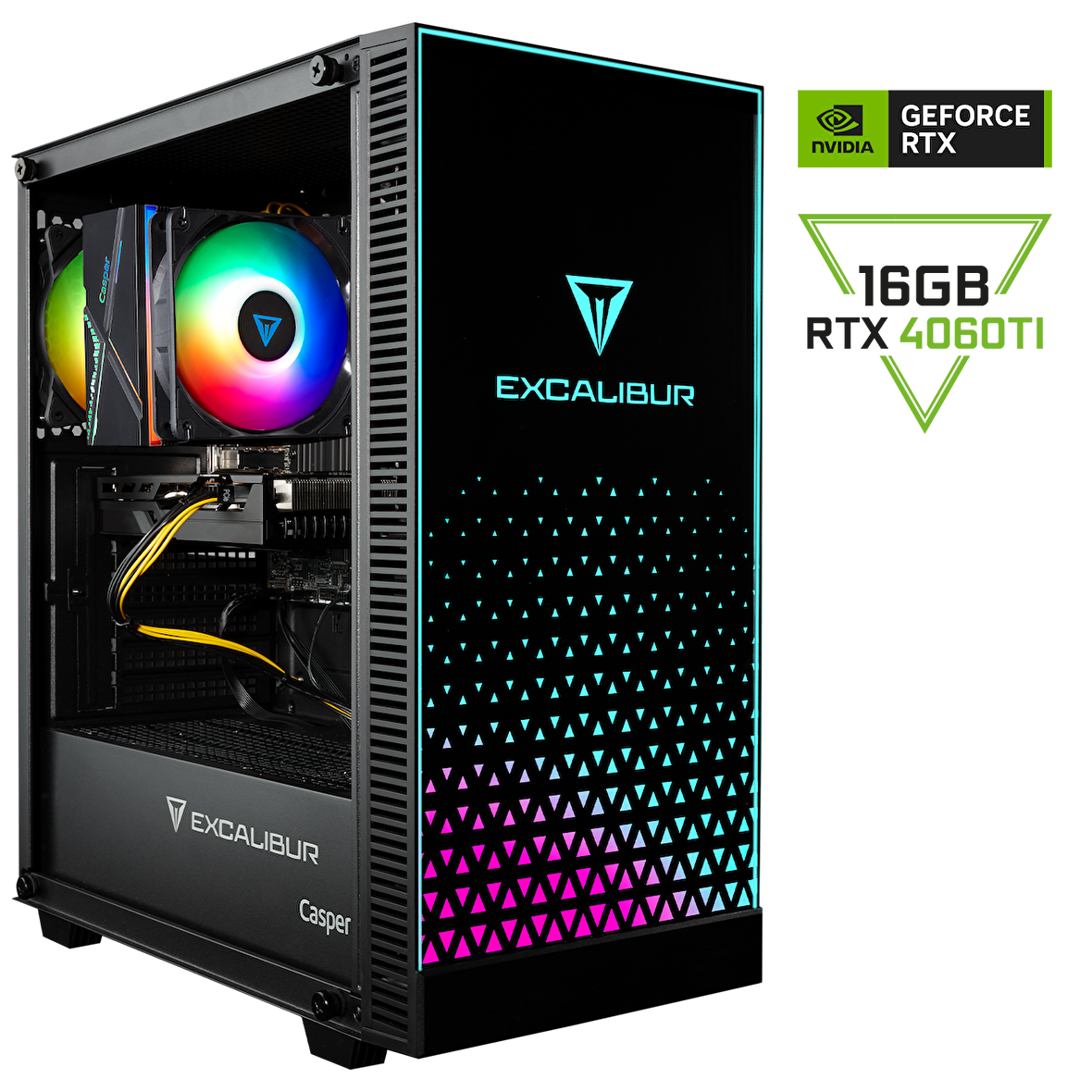 Casper Excalibur E65H.127F-DFD0X-0HD Intel Core i7 12700F 32GB 1TB SSD RTX4060Ti Freedos