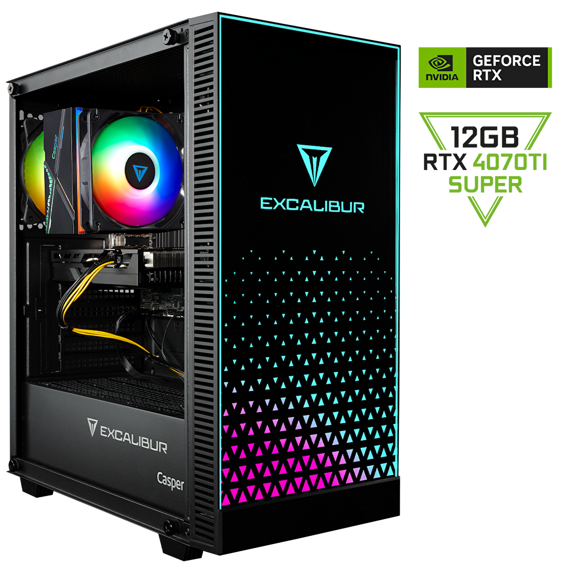 Casper Excalibur E65H.144F-EFP0X-0HE Intel Core i5-14400F 64GB RAM 1TB NVME SSD RTX4070TI SUPER Freedos