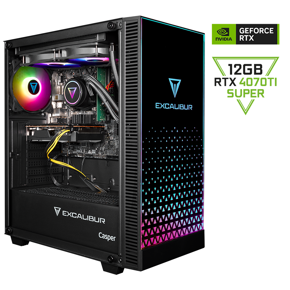 Casper Excalibur E65H.137F-DXP0X-0RG Intel Core i7-13700F 32GB RAM 2TB NVME SSD RTX4070TI SUPER Freedos