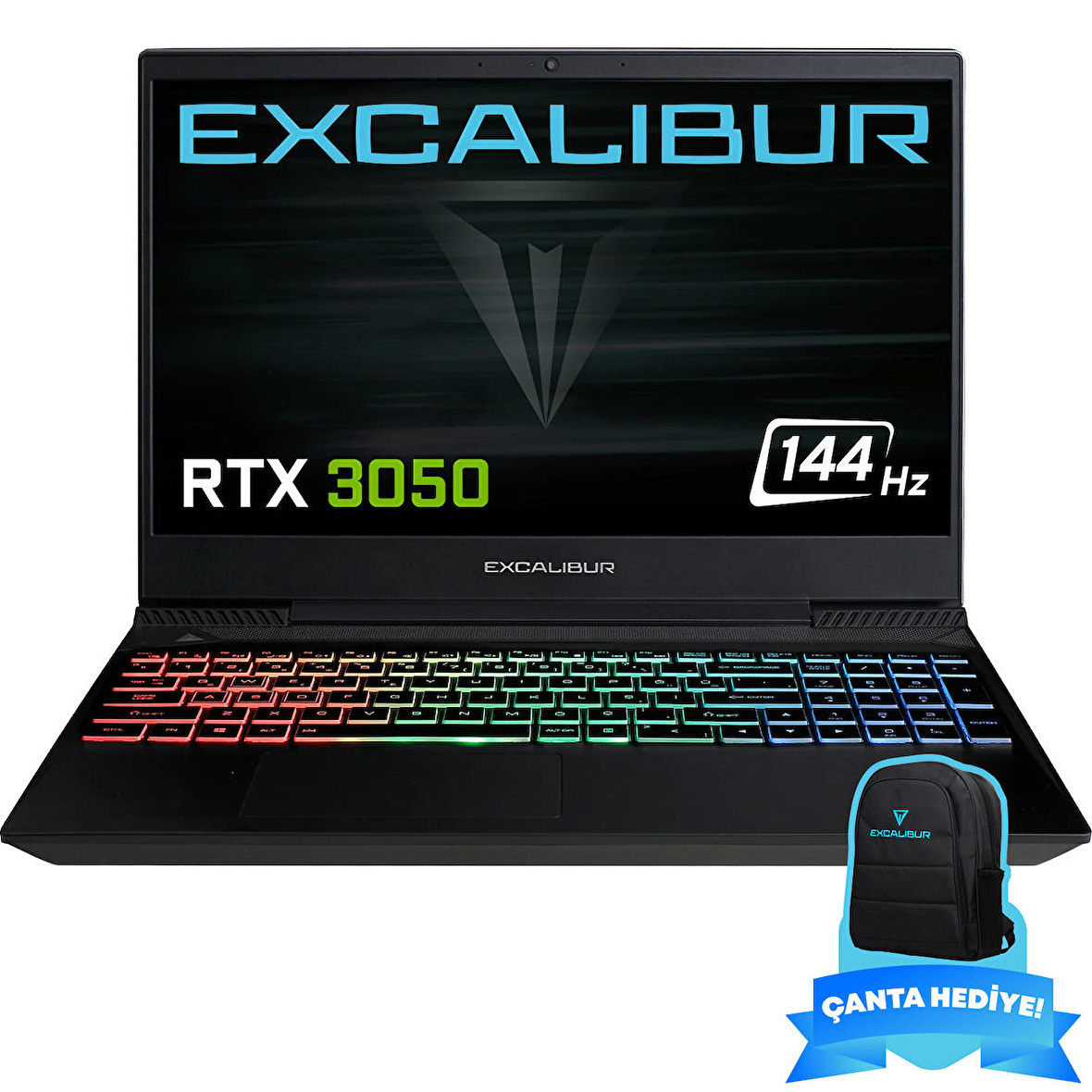 Casper Excalibur G770.1270-DXJ0X-B Intel Core i7-12700H 32GB RAM 2 TB NVME SSD 4GB RTX3050 Freedos Gaming Laptop