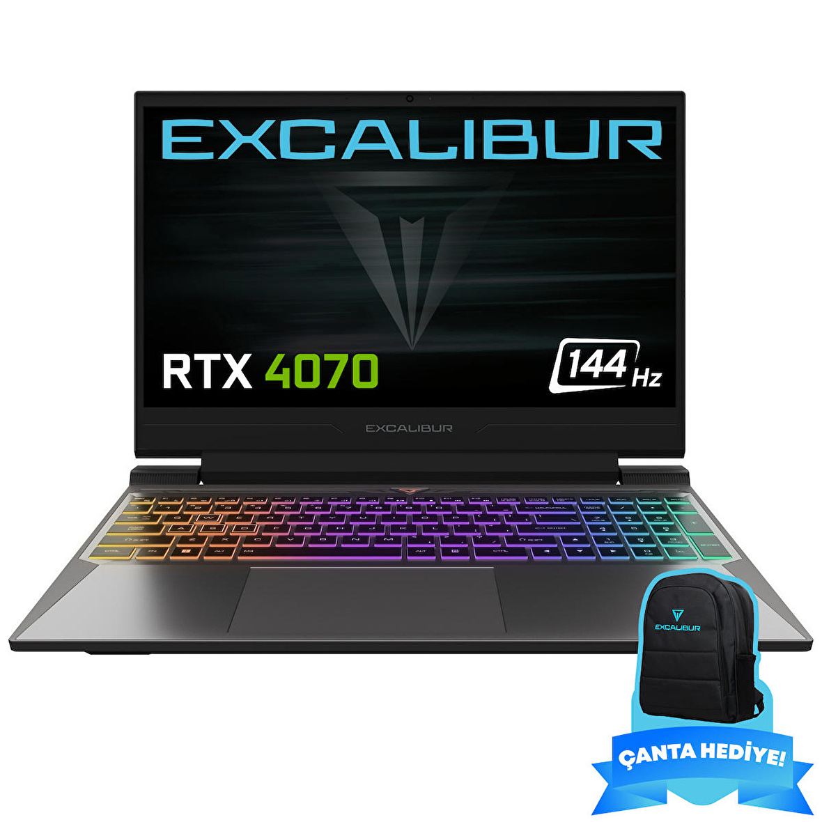 Casper Excalibur G870.1270-EX70X-B Intel Core i7-12700H 64GB RAM 2 TB NVME SSD GEN4 8GB RTX4070 Freedos Gaming Laptop