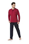 Pierre Cardin Penye Pijama ve Robdöşambr 5'li Çeyiz Seti 5560 - Bordo
