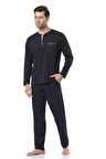 Pierre Cardin Penye Pijama ve Robdöşambr 5'li Çeyiz Seti 5560 - Lacivert