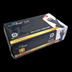 Floraplast L Boy Pudrasız Elastik Kutulu 100 Adet Siyah Eldiven