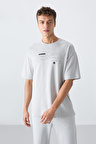 Taş Pamuklu Kalın Yumuşak Dokulu Oversize Fit Baskılı Erkek T-Shirt - 88326