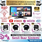 Tır ve Kamyon 10.36" Dokunmatik 4 kameralı 256 GB Destekli Kör Nokta Uyarı Sistemli Kamera Seti