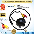 Metal Mini Kasa AHD 1080P ve Analog Pal Çevirilebilir Starlight Gece Görüşlü Yön Ayarlanabilir Araç 