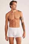 Kom Troy Pamuk Modal Erkek Boxer - Beyaz