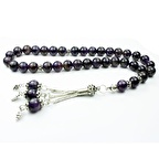 925 AYAR GÜMÜŞ % 100 DOĞAL AMETİST TAŞI TESBİH