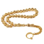 Gümüş Zirkon Taşlı Ay Yıldız Tane Püsküllü Tesbih 60874