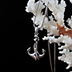 Çapa Model Erkek Gümüş Kolye