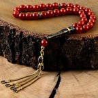 ZİRKON TAŞLI İMAMELİ KÜRE KESİM AKİK TAŞI TESBİH