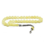 925 Ayar Gümüş Küre Kesim Damla Kehribar Tesbih 12s64635x9