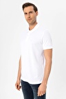 Süvari Rahat Kalıp Polo Yaka Beyaz Erkek Tişört