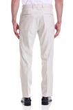 Bej Slim Fit Düz Yandan Cepli Keten Pantolon | 48