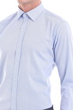 Mavi Comfort Fit Desenli 100% Pamuklu Slim Yaka Uzun Kollu Spor Gömlek | M