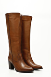 TABA ANTİK Gön Hakiki Deri Yuvarlak Burun Topuklu Kadın Günlük Çizme 46521