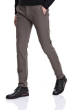Haki Slim Fit Desenli Pamuklu Yandan Cep Kanvas Pantolon | 30