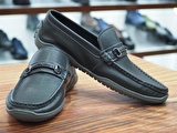 KOYU GRİ CİLT HAKİKİ DERİ ERKEK LOAFER AYAKKABI