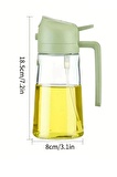 2'li Çift Fonksiyonlu Cam Yağdanlık 550ml Zeytinyağı Sıvıyağ Şişesi Airfryer Sprey Yağlık Sirkelik
