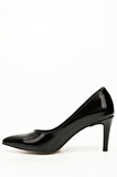 SİYAH KIRIŞIK RUGAN Gön Sivri Burun İnce Ökçe Kadın Topuklu Ayakkabı 37170