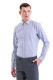 Mavi Comfort Fit Desenli 100% Pamuklu İtalyan Yaka Uzun Kollu Spor Gömlek | M