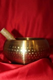 Pirinç Meditasyon Çanı Yoga Çanı Tibet Çanağı Singing Bowl 17 Cm 7 Element Minderli