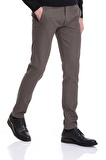 Haki Slim Fit Desenli Pamuklu Yandan Cep Kanvas Pantolon | 30