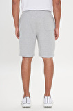 Erkek Acık Grı Melanj Standart Fit Günlük Rahat Spor Örme Şort
