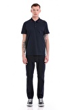 Lacivert Regular Fit Cepli Polo Yaka Merserize Pamuk T-shirt | S