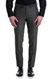 Antrasit Slim Fit Desenli Yandan Cepli Yünlü Kumaş Pantolon | 50