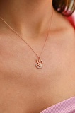 925 Ayar Zirkon Taşlı Kuğu Rose Kadın Gümüş Kolye