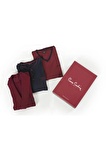 Pierre Cardin Çeyizlik Triko Ropdöşambr Ve Pijama 5'li Takım 5595 - Bordo