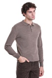 Vizon Regular Fit Düz Polo Yaka Triko Kazak | 3XL