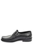 SİYAH Gön Platinum Hakiki Deri Yuvarlak Burun Kösele Taban Günlük Erkek Ayakkabı 01031