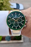 Daniel Klein DKISTE1237 Kadranı Yeşil Gold Gümüş Renk İç Göstergeleri Aktif Hediye Paketli Erkek Kol Saati