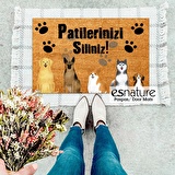 Esnature Köpek Desenli Patilerinizi Silin Yazılı Kapı Önü Paspası 45x70 Cm