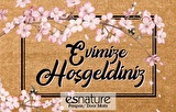 Esnature Evimize Hoşgeldiniz Japon Kiraz Çiçeği Desenli Kapı Önü Paspası 45x70 Cm